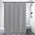 Grey Geometric Cube Shape Pattern Print Shower Curtain