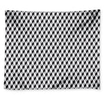 Grey Geometric Cube Shape Pattern Print Tapestry