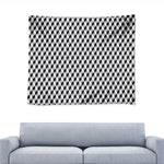 Grey Geometric Cube Shape Pattern Print Tapestry