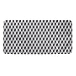 Grey Geometric Cube Shape Pattern Print Towel