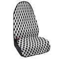 Grey Geometric Cube Shape Pattern Print Waterproof Car Seat Cover