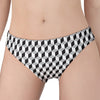 Grey Geometric Cube Shape Pattern Print Women's Panties