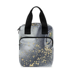 Grey Gold Liquid Marble Print Bible Tote Bag