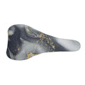 Grey Gold Liquid Marble Print Bicycle Seat Cover
