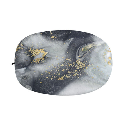 Grey Gold Liquid Marble Print Car Side Mirror Covers