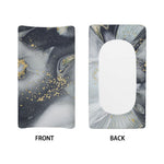 Grey Gold Liquid Marble Print Changing Pad Cover