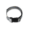Grey Gold Liquid Marble Print Dog Collar