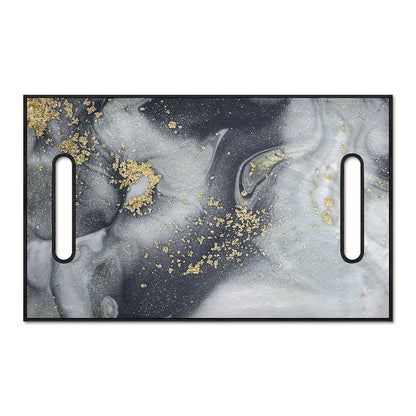 Grey Gold Liquid Marble Print Golf Cart Seat Cover