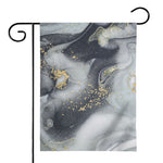 Grey Gold Liquid Marble Print House Flag