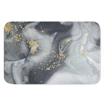 Grey Gold Liquid Marble Print Indoor Door Mat