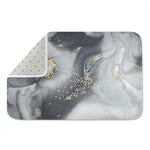 Grey Gold Liquid Marble Print Indoor Door Mat