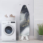 Grey Gold Liquid Marble Print Ironing Board Cover