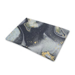 Grey Gold Liquid Marble Print Pet Cooling Mat Cover