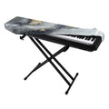 Grey Gold Liquid Marble Print Piano Keyboard Cover