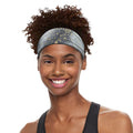 Grey Gold Liquid Marble Print Sports Headband