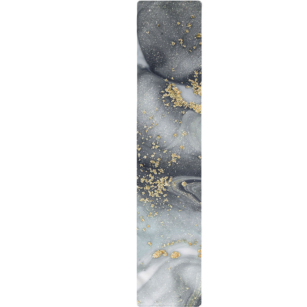 Grey Gold Liquid Marble Print Table Runner