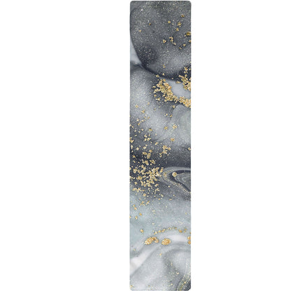 Grey Gold Liquid Marble Print Table Runner