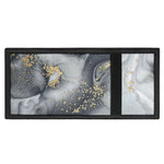 Grey Gold Liquid Marble Print Trifold Wallet