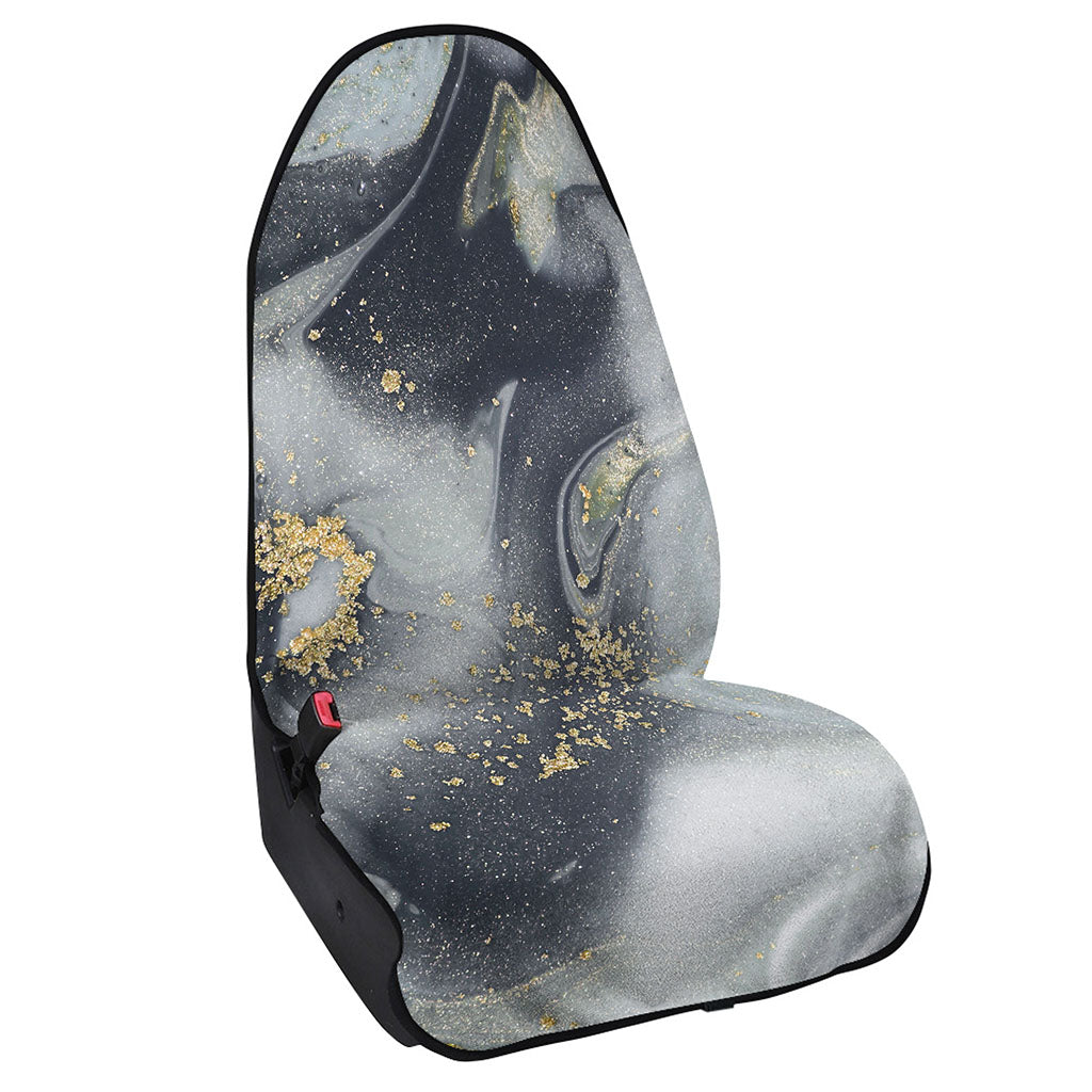 Grey Gold Liquid Marble Print Waterproof Car Seat Cover
