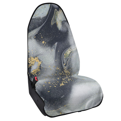 Grey Gold Liquid Marble Print Waterproof Car Seat Cover