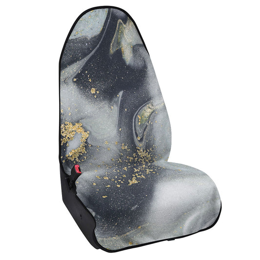 Grey Gold Liquid Marble Print Waterproof Car Seat Cover