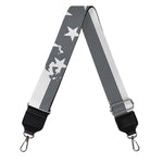 Grey Grunge American Flag Print Bag Strap
