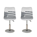Grey Grunge American Flag Print Bar Stool Covers