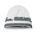 Grey Grunge American Flag Print Beanie
