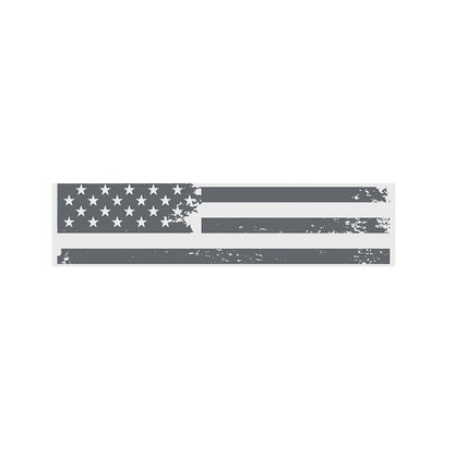 Grey Grunge American Flag Print Bed Runner
