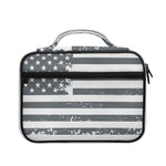 Grey Grunge American Flag Print Briefcase Bible Bag