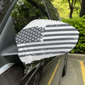 Grey Grunge American Flag Print Car Side Mirror Covers