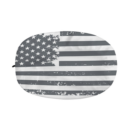 Grey Grunge American Flag Print Car Side Mirror Covers