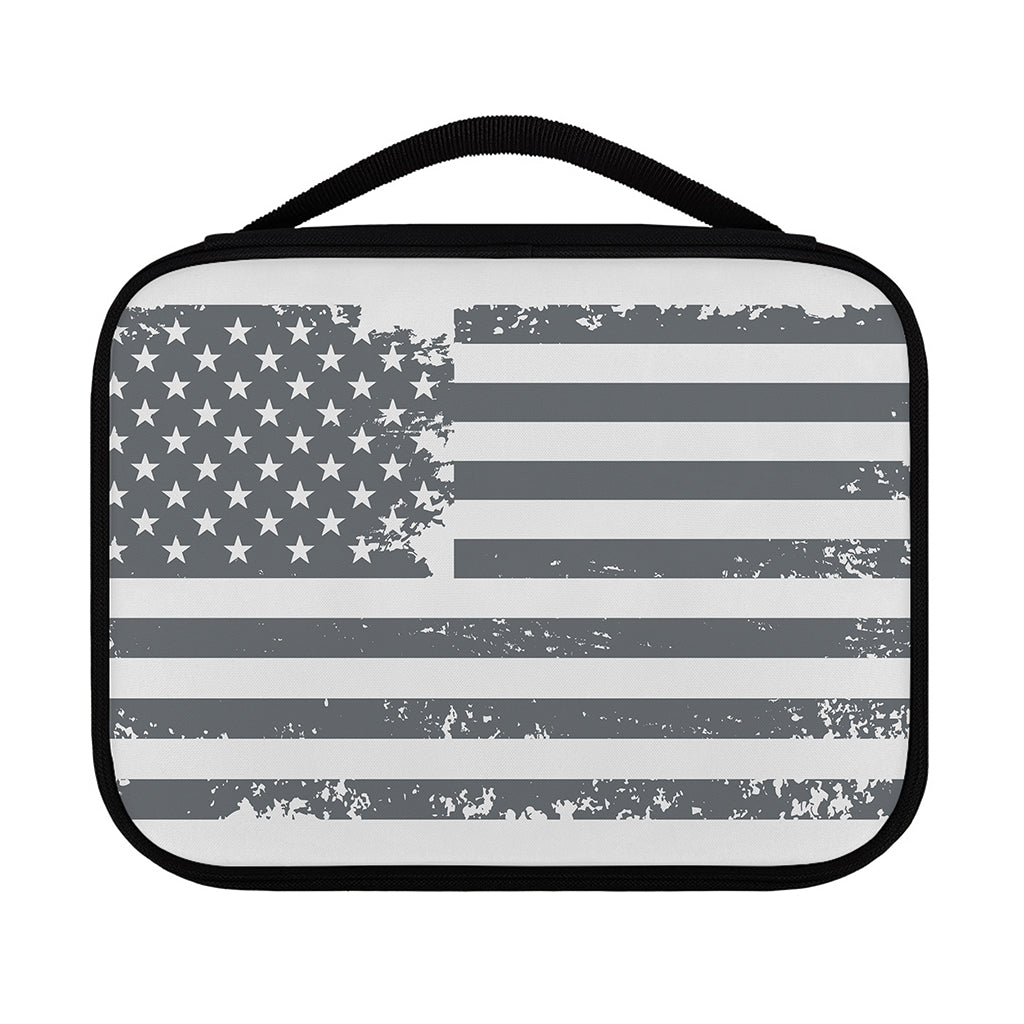 Grey Grunge American Flag Print Classic Bible Case