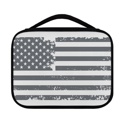 Grey Grunge American Flag Print Classic Bible Case