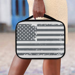 Grey Grunge American Flag Print Classic Bible Case