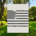Grey Grunge American Flag Print Garden Flag