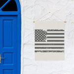 Grey Grunge American Flag Print Garden Flag