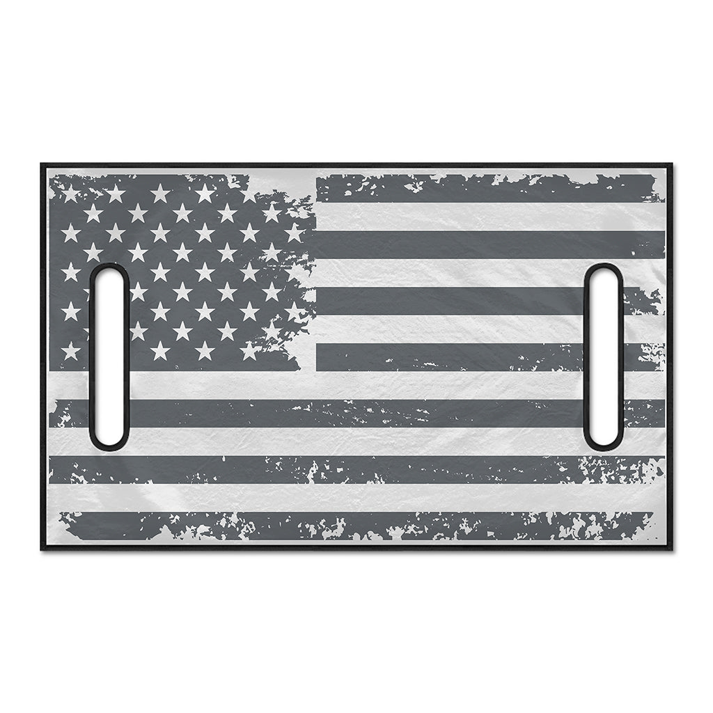 Grey Grunge American Flag Print Golf Cart Seat Cover