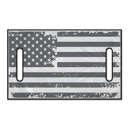 Grey Grunge American Flag Print Golf Cart Seat Cover
