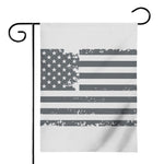 Grey Grunge American Flag Print House Flag