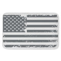 Grey Grunge American Flag Print Indoor Door Mat