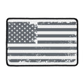 Grey Grunge American Flag Print Kitchen Mat