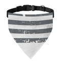 Grey Grunge American Flag Print Over The Collar Dog Bandana