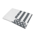 Grey Grunge American Flag Print Pet Cooling Mat Cover