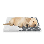 Grey Grunge American Flag Print Pet Cooling Mat Cover