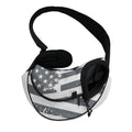 Grey Grunge American Flag Print Pet Sling Carrier