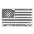Grey Grunge American Flag Print Polyester Doormat