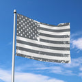 Grey Grunge American Flag Print Polyester Flag