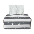 Grey Grunge American Flag Print Rectangle Tissue Box Cover