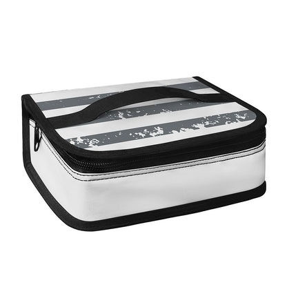Grey Grunge American Flag Print Small Lunch Bag